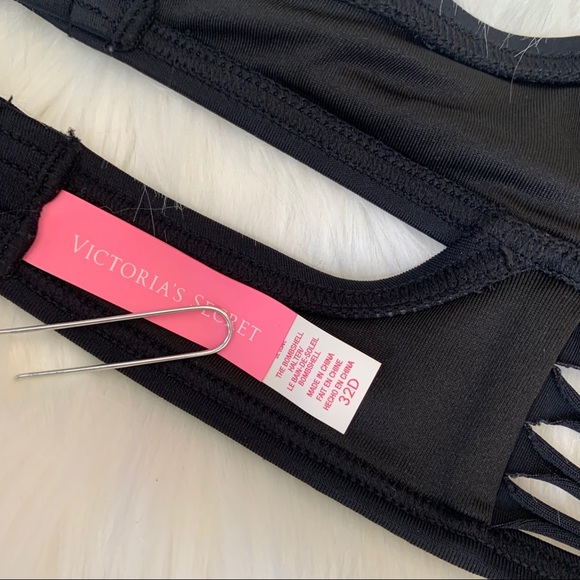 32D 36C Vs Victoria’Secret Longline Bombshell Adds 2cups bikini bathing2pc black - Picture 7 of 13